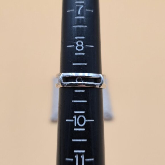 Size 9 Sterling Silver Genuine Diamonds Ring Guard Ring A5110 - Picture 7 of 9